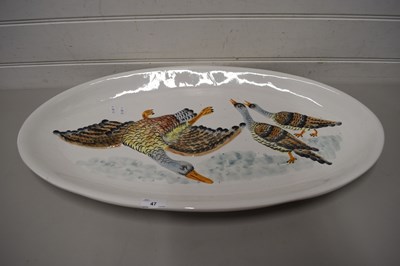 Lot 47 - LARGE ITALIAN OVAL MEAT PLATE DECORATED WITH...