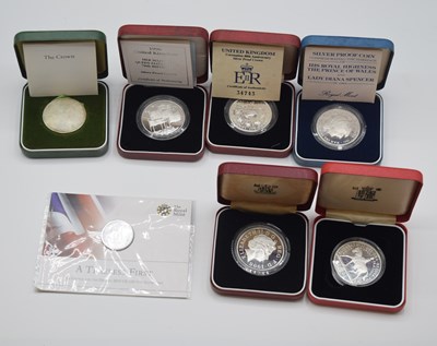 Lot 194 - 7x Royal Mint coin sets - 1972 crown, 1998...