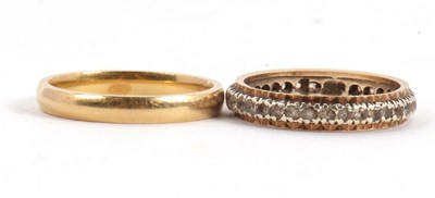 Lot 55 - Two rings: to include an 18ct wedding band...