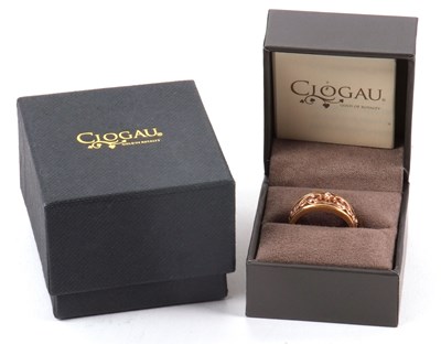 Lot 158 - A 9ct and diamond ring by Clogau, the yellow...