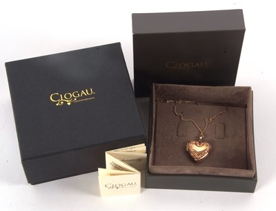 Lot 159 - A Clogau heart pendant necklace, the heart...