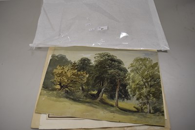 Lot 85 - MIXED LOT : VARIOUS UNFRAMED WATERCOLOUR...
