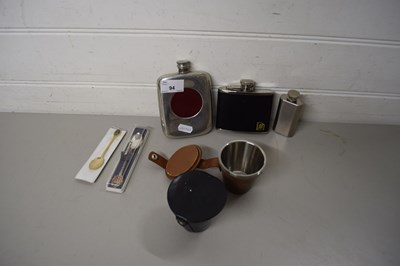 Lot 94 - MIXED LOT : VARIOUS MODERN HIP FLASKS AND...