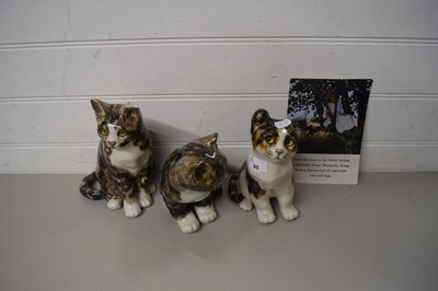 Lot 95 - THREE WINSTANLEY POTTERY CATS