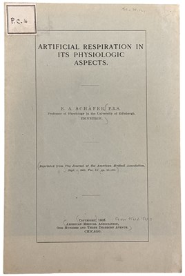 Lot 1046 - Edward Sharpey-Schafer. Artificial respiration...