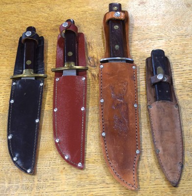 Lot 123 - Quantity of four various bowie knifes to...