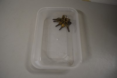 Lot 108 - BOX VARIOUS POCKET WATCH KEYS