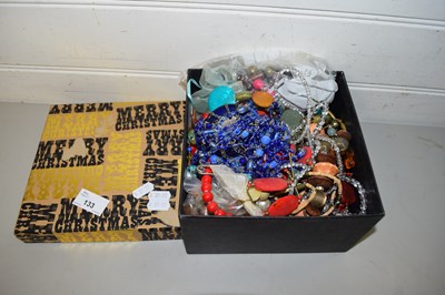 Lot 133 - LARGE BOX OF COSTUME JEWELLERY