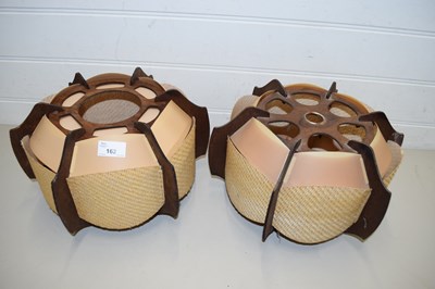 Lot 162 - PAIR OF RETRO LIGHT FITTINGS