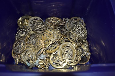 Lot 168 - BOX OF HORSE BRASSES