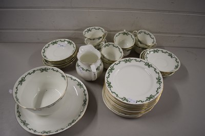 Lot 172 - QUANTITY OF AYNSLEY GREEN RIBBON DECORATED TEA...