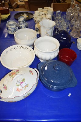 Lot 174 - MIXED LOT : DECORATED PLANT POTS, FLORAL...