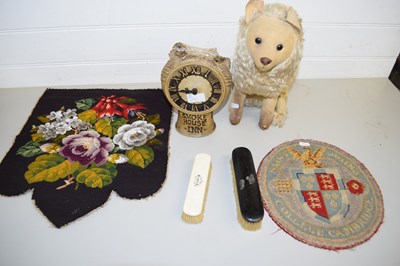 Lot 200 - MIXED LOT : A BEADWORK PANEL MARKED 'ST JOHN'S...