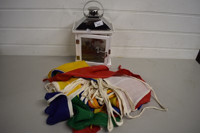 Lot 211 - QUANTITY OF COLOURED BUNTING AND A SMALL...