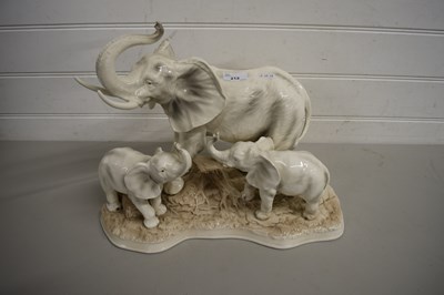Lot 212 - MODERN JAPANESE PORCELAIN MODEL OF AN ELEPHANT...