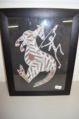 Lot 214 - CONTEMPORARY ABORIGINAL PRINT, KANGAROO AND...