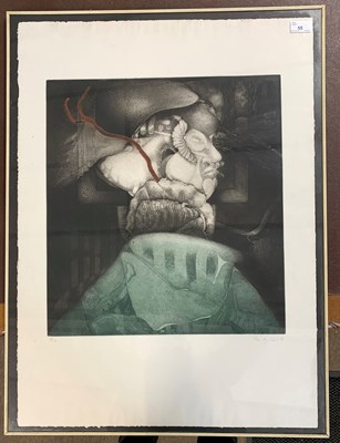 Lot 61 - Paco Aguilar (Spanish, b.1959), etching with...