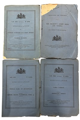 Lot 1044 - Four mid 19th century patents from the Great...