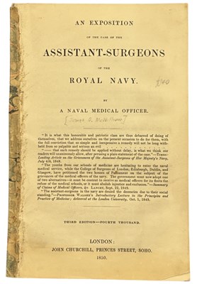 Lot 1406 - MEDICAL ROYAL NAVY. An exposition of the case...