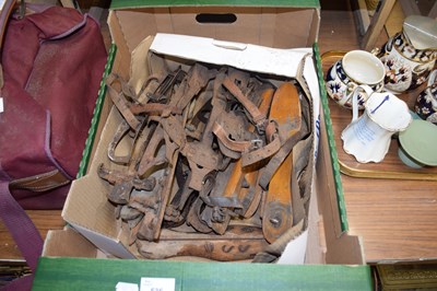 Lot 536 - BOX OF VINTAGE ICE SKATES
