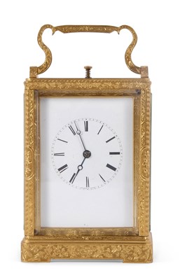 Lot 276 - An early 20th Century carriage clock, movement...