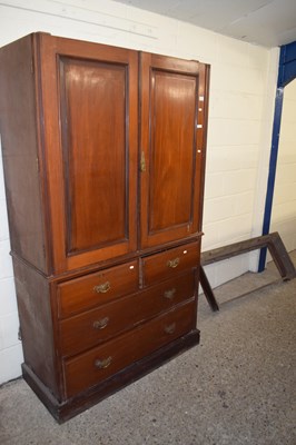 Lot 386 - LATE VICTORIAN AMERICAN WALNUT TALLBOY...