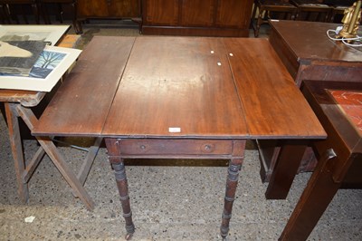Lot 389 - 19TH CENTURY MAHOGANY PEMBROKE TABLE RAISED ON...