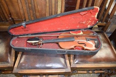 Lot 412 - VINTAGE VIOLIN AND CASE