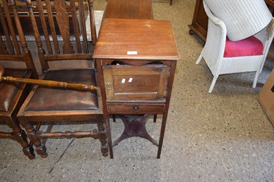 Lot 414 - 19TH CENTURY MAHOGANY POT CUPBOARD, 35CM WIDE