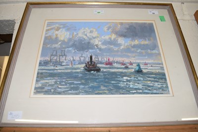 Lot 455 - Ian Hay (British, 20th Century), Harwich cargo...