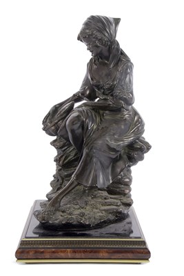 Lot 263 - A 19th Century bronze sculpture of a young...