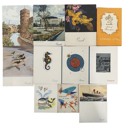 Lot 132 - A collection of menus together with activity...