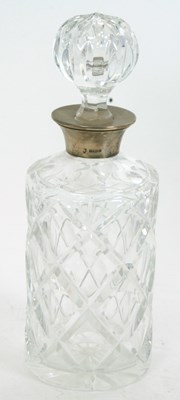 Lot 93 - An Elizabeth II cut glass and silver mounted...
