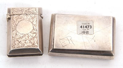 Lot 147 - Mixed Lot: An Edwardian silver vesta box of...