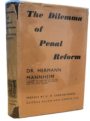 Lot 203 - DR. HERMANN MANNHEIM: THE DILEMMA OF PENAL...