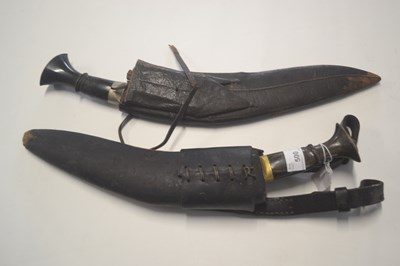 Lot 500 - Two 20th Century Military kukri with horn...