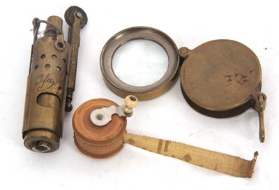 Lot 158 - Mixed Lot: A vintage Austrian brass trench art...