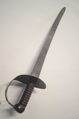 Lot 490 - 19th century British naval Cutlass with metal...
