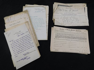Lot 390 - Box: good quantity correspondence, invoices...