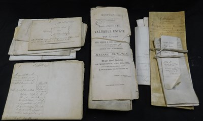 Lot 391 - Box: Norfolk plus a few Suffolk vellum and...