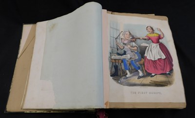 Lot 403 - Victorian period scrap album including...
