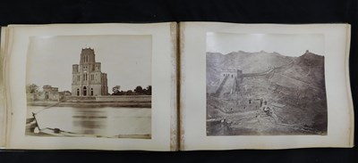 Lot 414 - Victorian photo album containing 68 assorted...