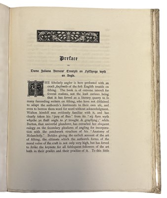 Lot 78 - DAME JULIANA BERNERS: A TREATYSE OF FYSSHYNGE...
