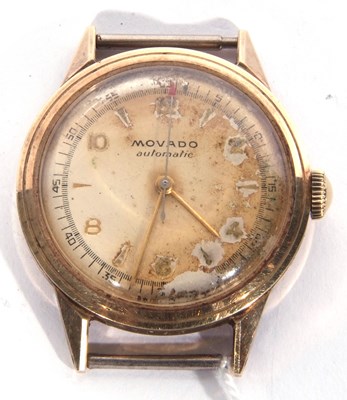Lot 246 - Movado automatic Swiss gents watch, cream...
