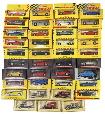 Lot 163 - A collection of various boxed die-cast cars,...