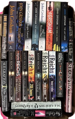 Lot 719 - ONE BOX: Hardback crime fiction firsts,...