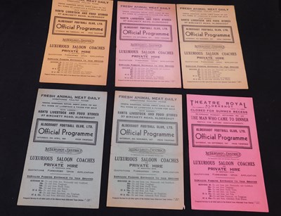 Lot 459 - Packet: seven Aldershot FC home programmes,...