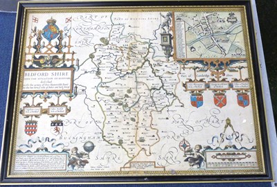 Lot 482 - JOHN SPEED: BEDFORD SHIRE AND THE SITUATION OF...