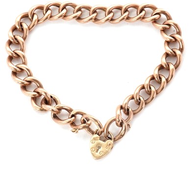 Lot 160 - A curblink bracelet, with links indistinctly...