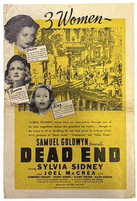 Lot 92 - An original Press book for Dead End, starring...